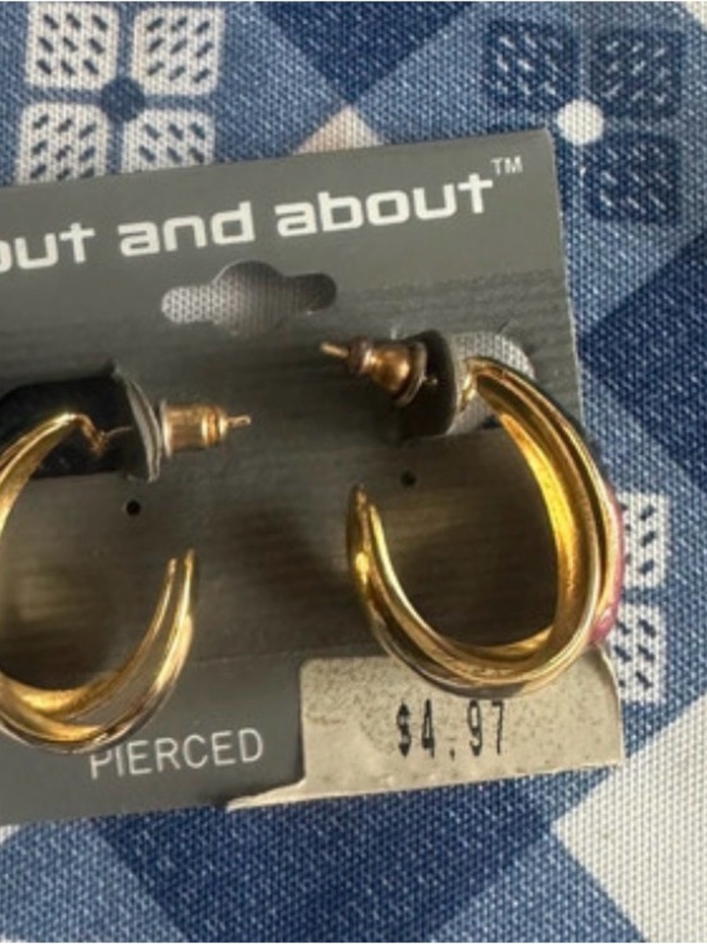 Gold-Tone Men's Hoop Earrings